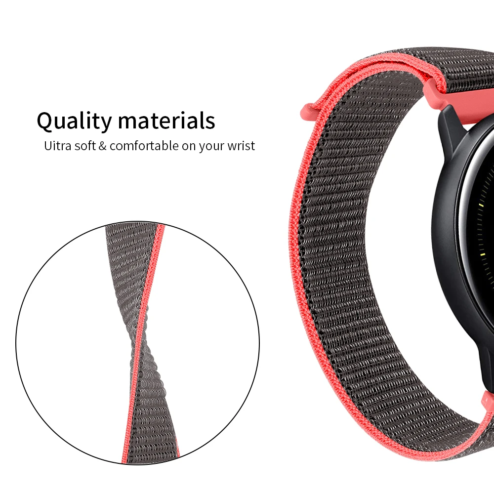Ремешок 22 мм 20 мм для samsung gear S3 s2 sport Frontier Classic galaxy watch active 2 42 мм 46 мм ремешок huami amazfit bip huawei gt 2