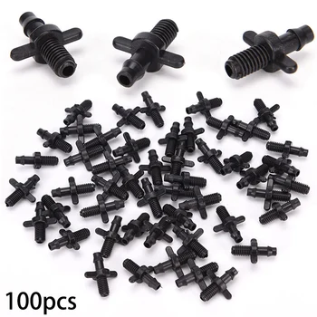 

100Pcs 6mm Splitter Adapter Connector For Barb Garden Irrigation 4/7mm Hose Durable And Practical To Use