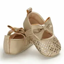 Обувь для новорожденных маленьких девочек; обувь для новорожденных; нескользящие кроссовки с бантом на мягкой подошве для младенцев; обувь для девочек