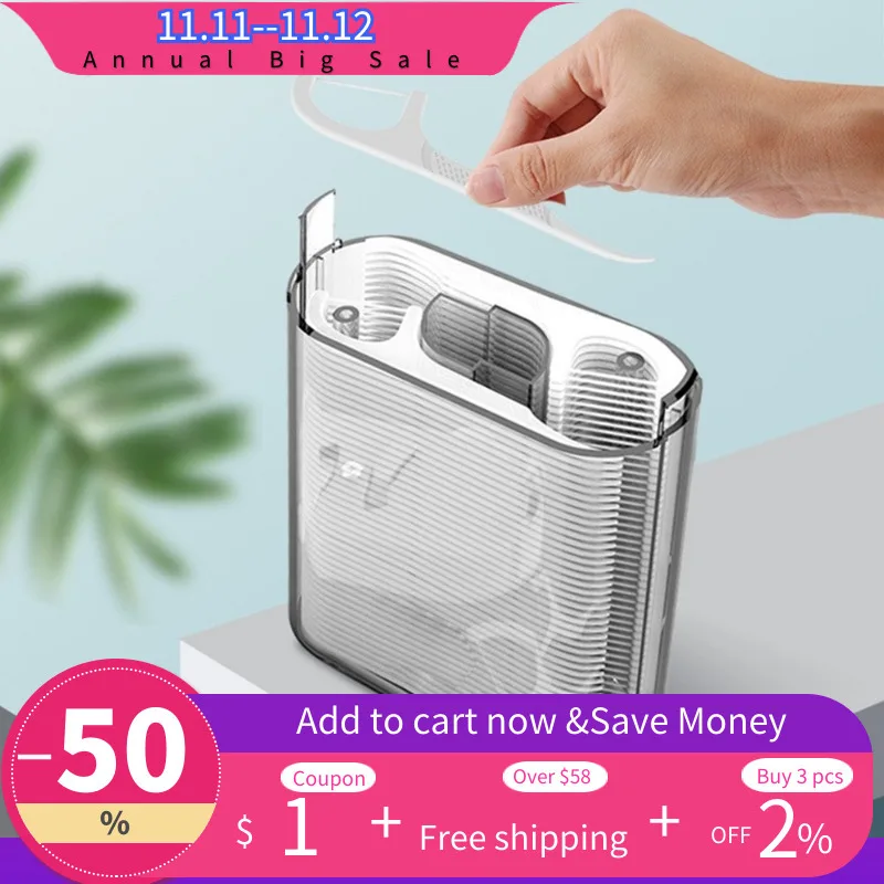 Автоматическая зубная нить с коробкой палочки для зубов в отеле/дома портативный