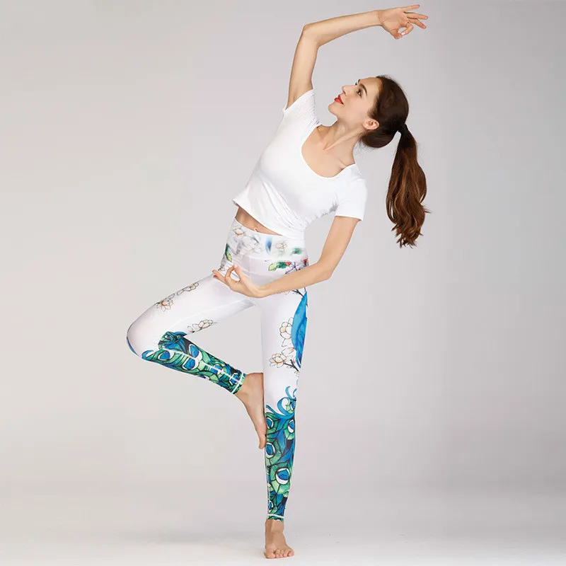 

Yoga Suits Printing Flower Woman Sports Twinset 2019 Women Sports Wear Gym Fitness Training Outfits Women Sports Yoga Bra Pants