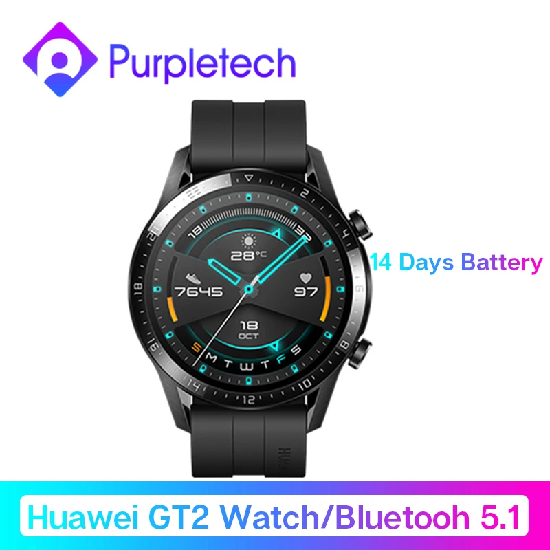 $179.99 Stock Original Huawei Smart Watch Gt2 Gps Two-Week Battery Life Waterproof Phone Call Heart