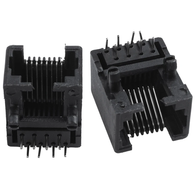 20 шт. RJ45 8P8C компьютер Интернет сеть PCB разъем Черный|Электрические розетки| |