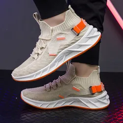 Spring Summer And Autumn Sports Shoes Net Shoes Breathable Trend Fly Woven Casual Trend Net Surface Shoes Men Vulcanized Shoes