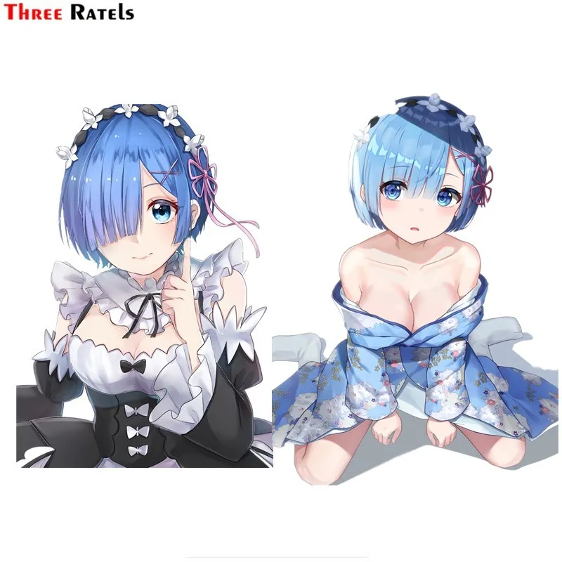 Three Ratels FC709 Rem Re Zero Аниме девушка Автомобильные украшения наклейки дорожный