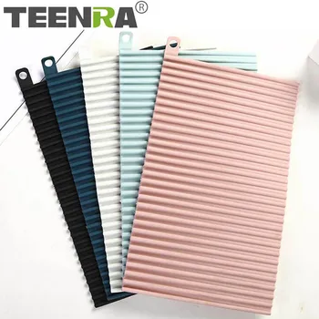 

TEENRA Multifctional Silicone Drain Mat Non-slip Dish Drying Placemat Flume Draining Mat Heat Resistant Pad Kitchen Accessories