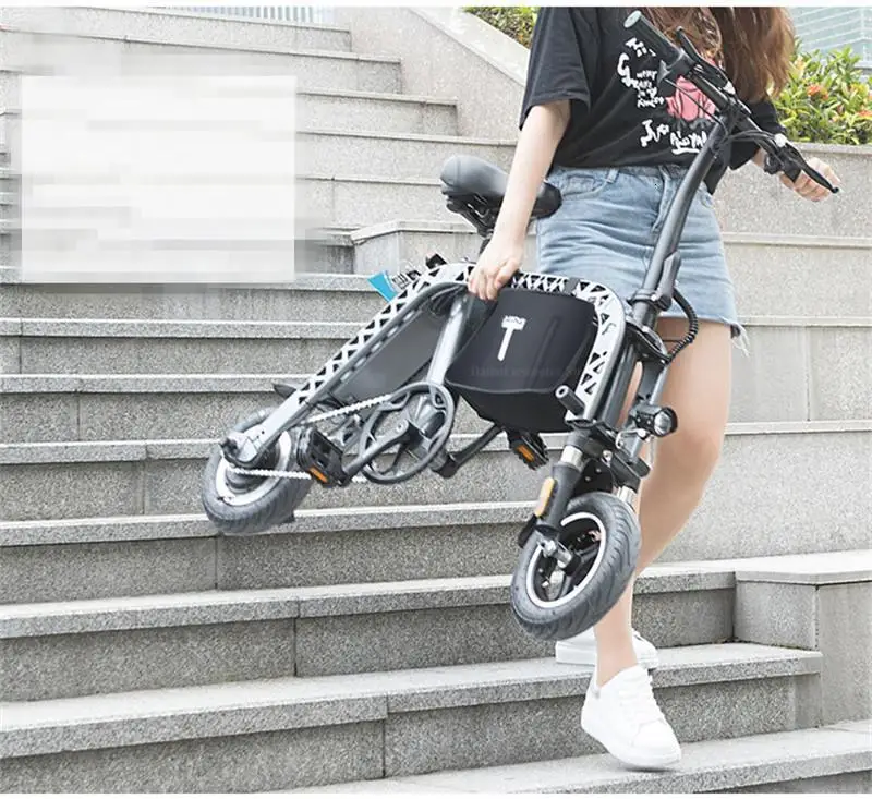 Electric Bikes Adults Two Wheels Electric Bicycles 36V 250W 20KMH 10.4AH Parent Child Portable Electric Scooter With Two Seat  (2)