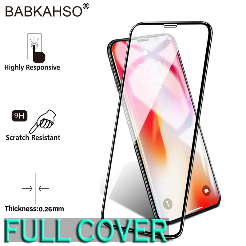 

Full Cover Tempered Glass For iPhone 11 XS Max XR X Explosion-Proof Screen Protector Film For iPhone 6 6s 7 8 Plus Glass