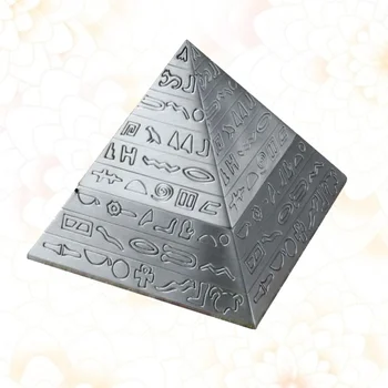 

1Pc Ashtray Creative Retro Zinc Alloy Pyramid Shaped Exquisite Cigarette Ash Holder for Home Restaurant Office