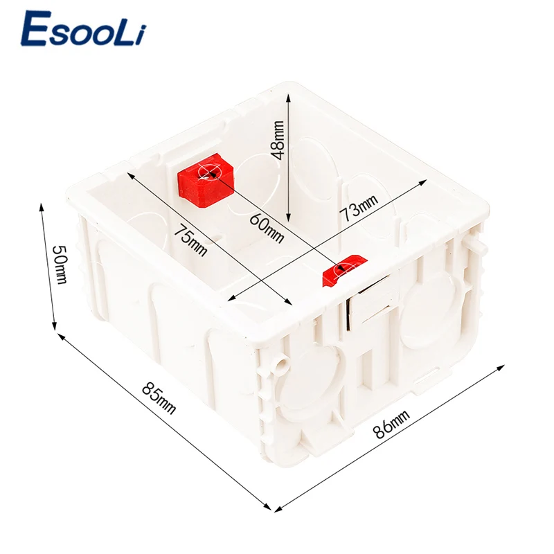 Adjustable Mounting Box Internal Cassette For 86 Type Touch Switch and Socket Wiring Back Box switch box wall socket box electric distribution box