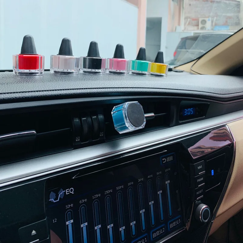 1 комплект Автомобильный парфюм Кондиционер Выход парфюм автомобильный освежитель воздуха с магнитным держателем телефона твердый парфюм авто украшение