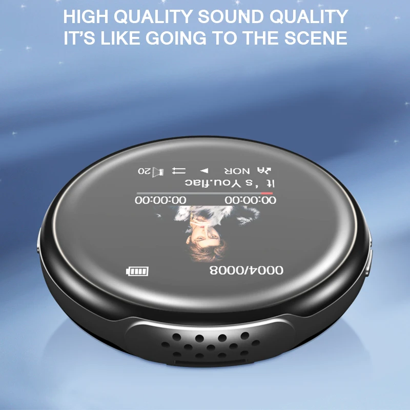 Круглый mp3-плеер Модный Bluetooth спортивный мини MP3-плеер Портативный аудио 8 Гб со встроенным динамиком FM Электронная книга музыкальные плееры