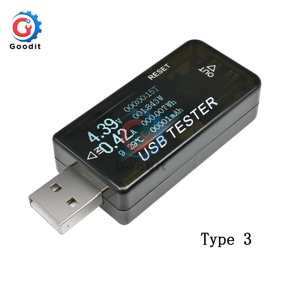 USB Тестер DC Цифровой вольтметр Amperimetro измеритель напряжения тока Амперметр детектор power Bank зарядное устройство индикатор USB доктор - Цвет: Type 3