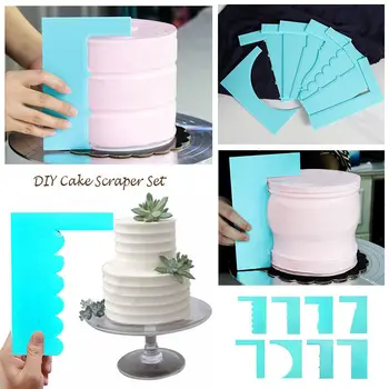 

Fondant Cake Scraper Icing Piping Cream Spatula Edges Adjustable Baking Tool pastry cutters Baking Spatulas Tools DIY Bakeware