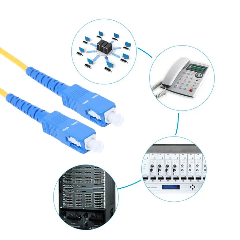 UPC-SC UPC-SM 3mm Fiber Optic Cable Single Extension Patch Cord