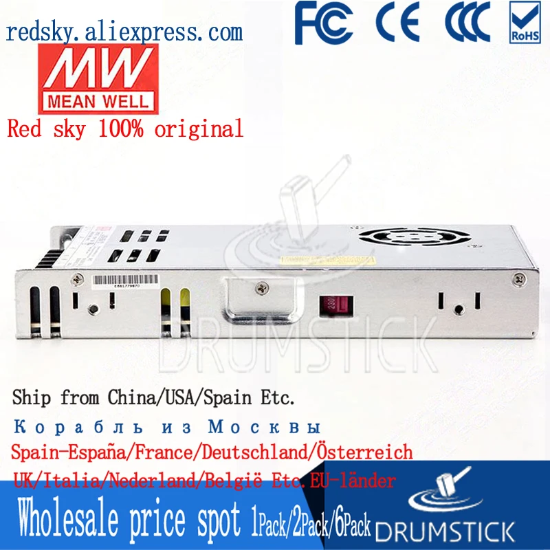 Бренд MEAN WELL представляет LRS-350-5 5V 60A meanwell LRS-350 300W один Выход переключение Питание |