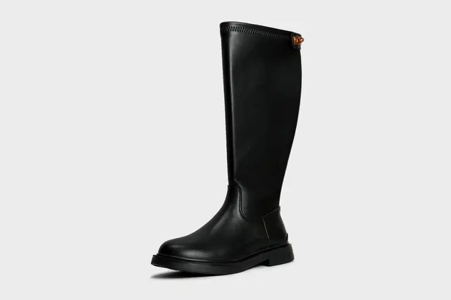 Botas de caballero para mujer, botines grandes de piernas gruesas y largas,  talla grande 41 43, 2021|Botas hasta la rodilla| - AliExpress