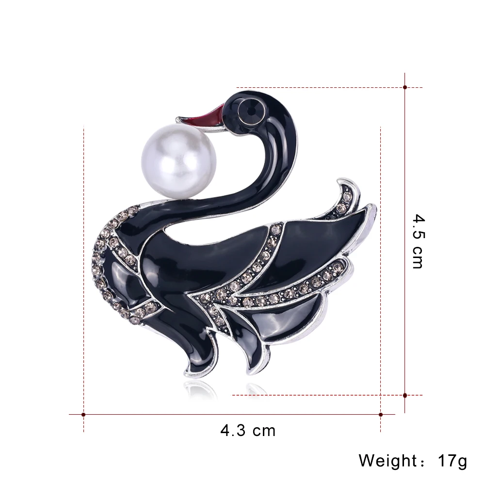 Fashion Swan Brooches for Women Boutonniere Decoration Badge Pin Buckle Brooch Metal Pins Women Luxury Jewelry Accessories