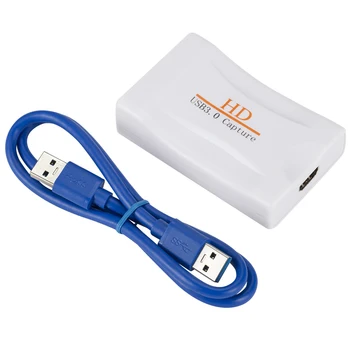 

USB 3.0 HDMI Video Capture Card 1080P 60fps HD Recorder Box White UVC Standard For Windows/ Mac / Linux Systems
