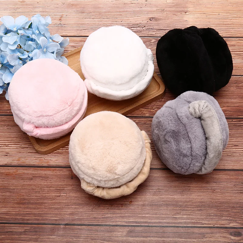 Fashion Cute Earmuffs For Women Imitation Rabbit Fur Winter Earmuffs Warm Female Ear Warmers Earflap Headband Wholesale