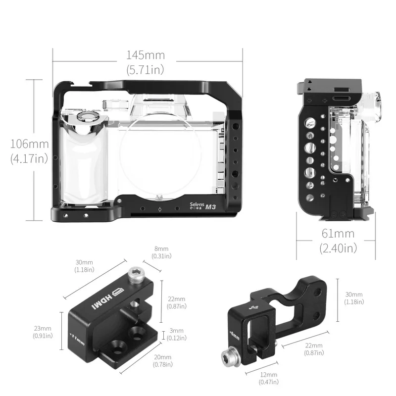 Selens a7iii a7r3 a7m3 клетка для sony A7RIII/A7III/A7MIII алюминиевый сплав клетка для крепления штатива быстросъемный Комплект расширения