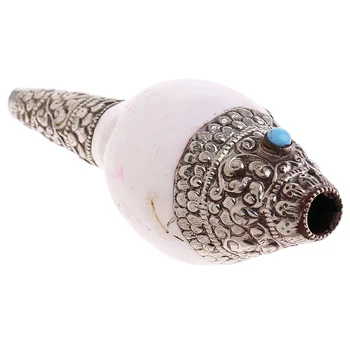 

Tibetan Silver Capped Natural Sea Snail Pendants Nepal Luck Amulets Decor