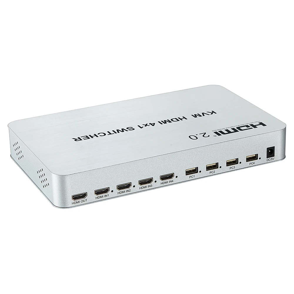 4K 60Hz HDMI KVM переключатель 4x1 HDMI 2,0 USB коммутатор 4 порта KVM переключатель USB коммутатор Клавиатура Мышь для ПК ноутбука