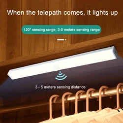Lampe LED Ultra mince avec détecteur de mouvement PIR, Rechargeable par USB, éclairage d'armoire de cuisine, veilleuse 