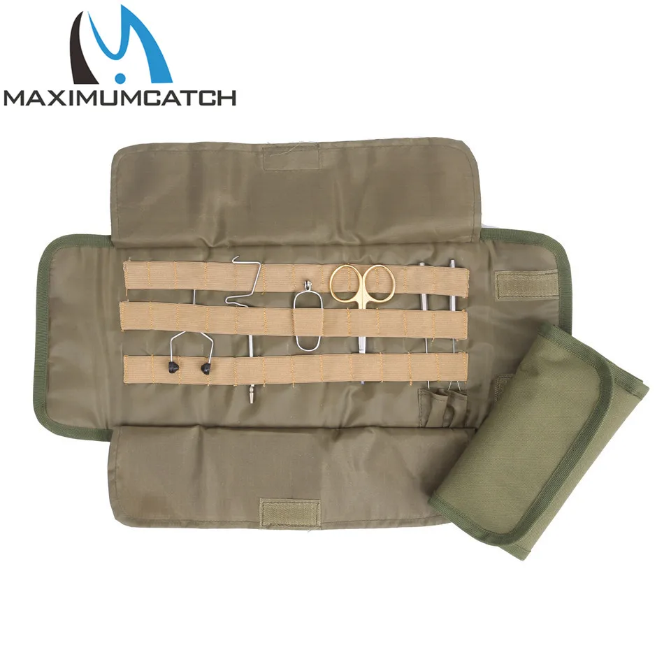 Maximumcatch Тип мушек сумке зеленый цвет завязывания инструмент для хранения аксессуары для рыбалки нахлыстом