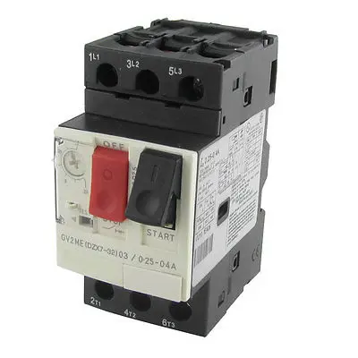 3P двигатель стартер выключатель протектор DIN рейку крепление 0,25-0.4A 690V