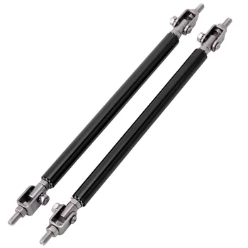 

ESPEEDER 2Pcs Adjustable Universal Racing Bumper Lip Rod Splitter Front Rear Frame Bumper Lip Protector Strut Tie Bar Support