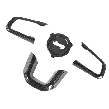

Carbon Fiber ABS Sticker for Jeep Wrangler JL JLU Sahara Rubicon 2018+ Steering Wheel Decal 4 Pieces