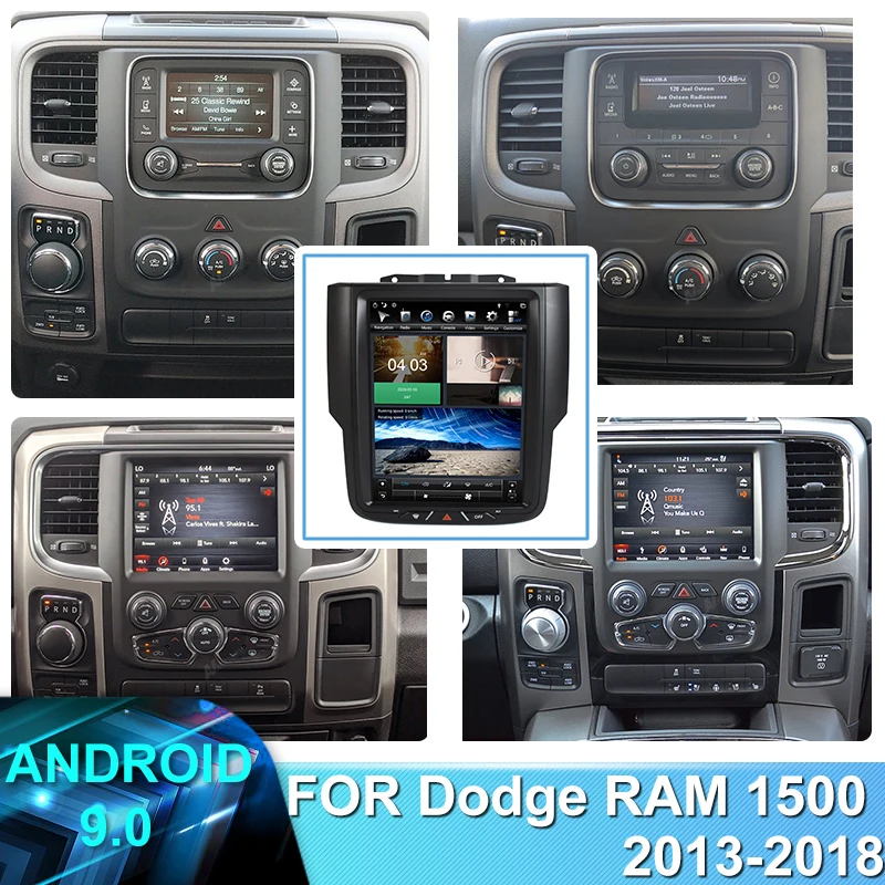 2 din Android Car radio for Dodge RAM Trucks 2013 -2018 car stereo Tesla radio multimedia GPS navigator headunit support carplay