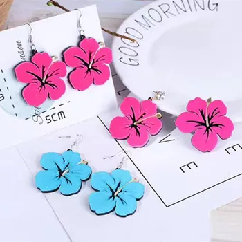 

Brincos Pendientes Earrings Brinco The European And American Fashion Jewelry Flower Personality Long Acrylic Stud Wholesale