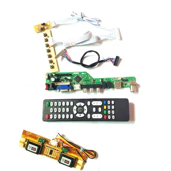 

For M190EG02 V3 V4 VGA HDMI AV USB RF 4CCFL 30Pin LVDS LCD display panel Remote+Inverter+keyboard T.V53 controller board DIY kit