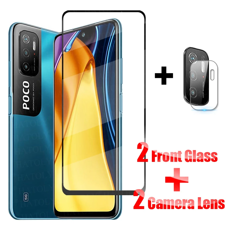 Vetro A Copertura Totale Su Vetro Temperato Poco M3 Pro 5G Per Xiaomi Poco M3 Pro X3 Nfc F3 Pellicola Salvaschermo Poco M3 Pro 5G