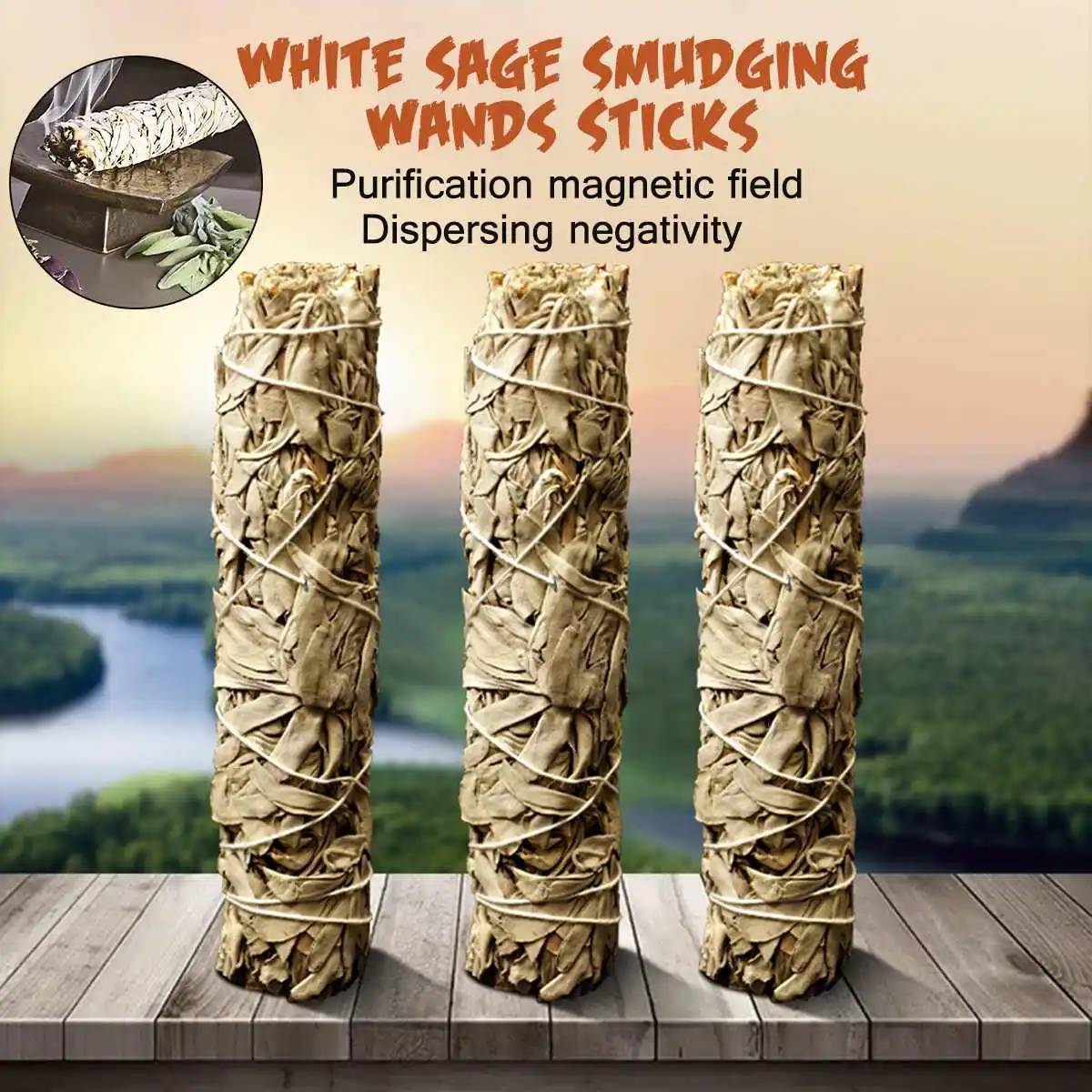California White Sage smuging Wands палочка для домашнего удаления негатива