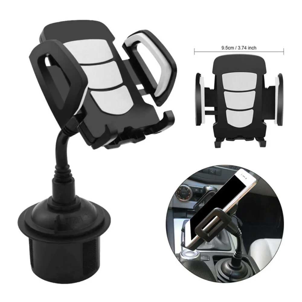 

Universal 360 Degree Adjustable Car Cell Phone Cup Holder Stand Cradle Mount USA Black Car Cellphone Holder