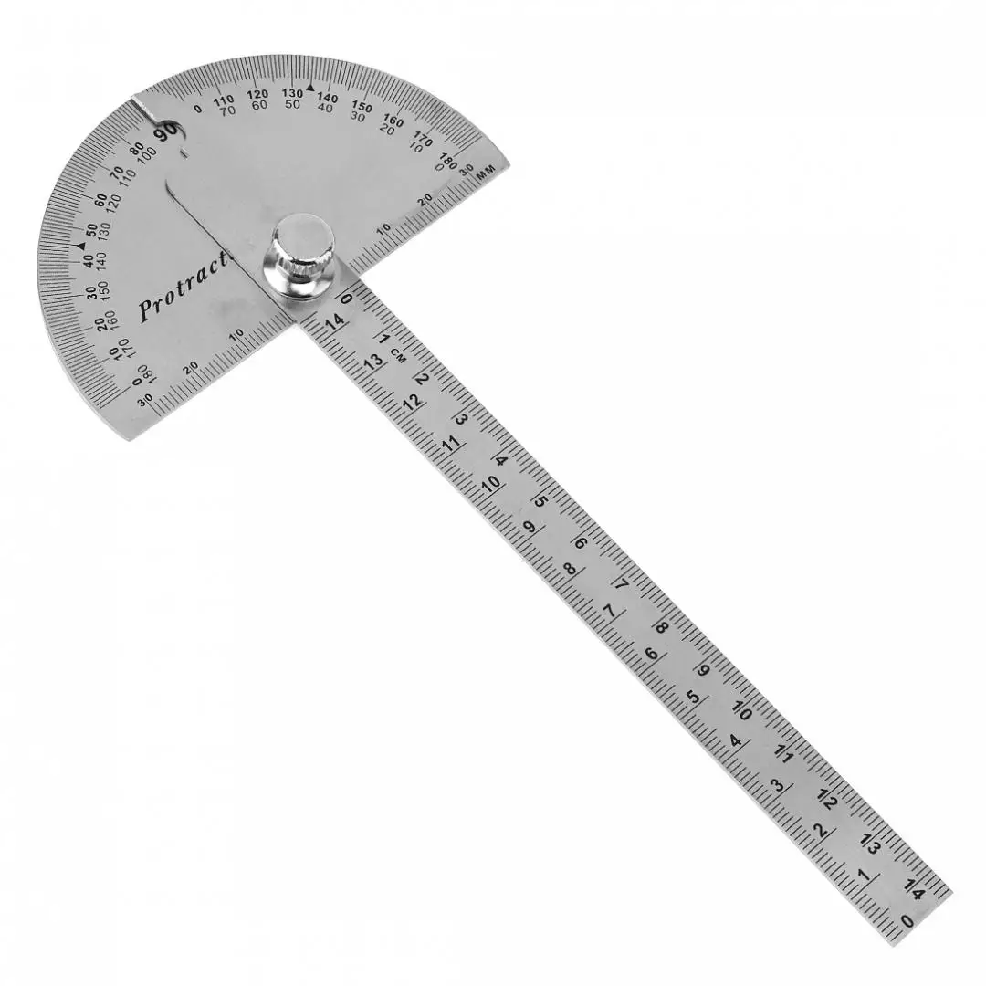 0-180 Grad Winkelmesser Gradmesser 90 x 150 mm aus Edelstahl 