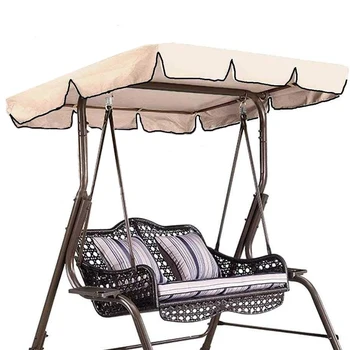 

Swing Canopy Top Cover Replacement Canopy Garden Outdoor Porch Balance Cover (Beige 55X47X7 Inches)