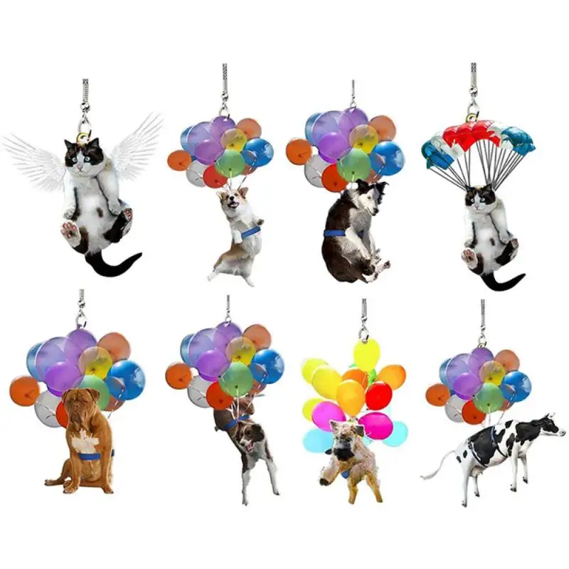 Colgantes de decoración para Interior de coche, adornos coloridos para puerta de casa, decoración artesanal para gatos, perros y ganado