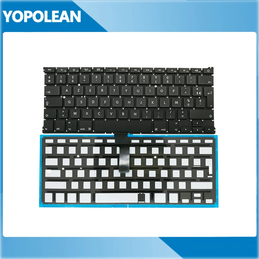5 шт./лот новая Французская клавиатура с подсветкой для Macbook Air 13 &quotA1369 2011 A1466 2012 2013