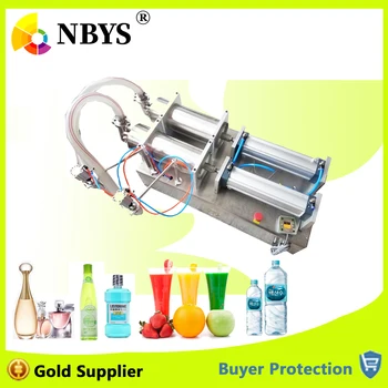 

5000ml Double Heads Pistons Liquid Filling Machine Pneumatic Detergent Soya Sauce Vinegar Wine Oil Soup Semi Automatic Filler