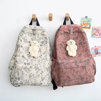 

Printing Fresh School Bags for Teenage Girls Japan Style Water Proof Shoulder Bags Rural style Sweet Backpack for Women Rucksack