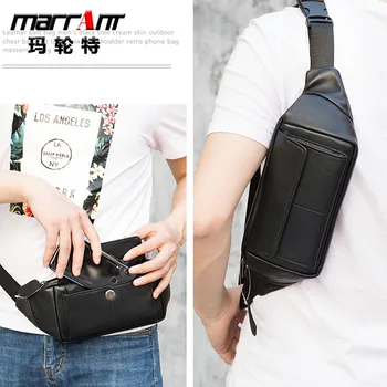 

Cross Body Chest Waist Bag Men 's Leather New Running Leisure Sports Cash Register Multifunctional Hop Mobile Smal