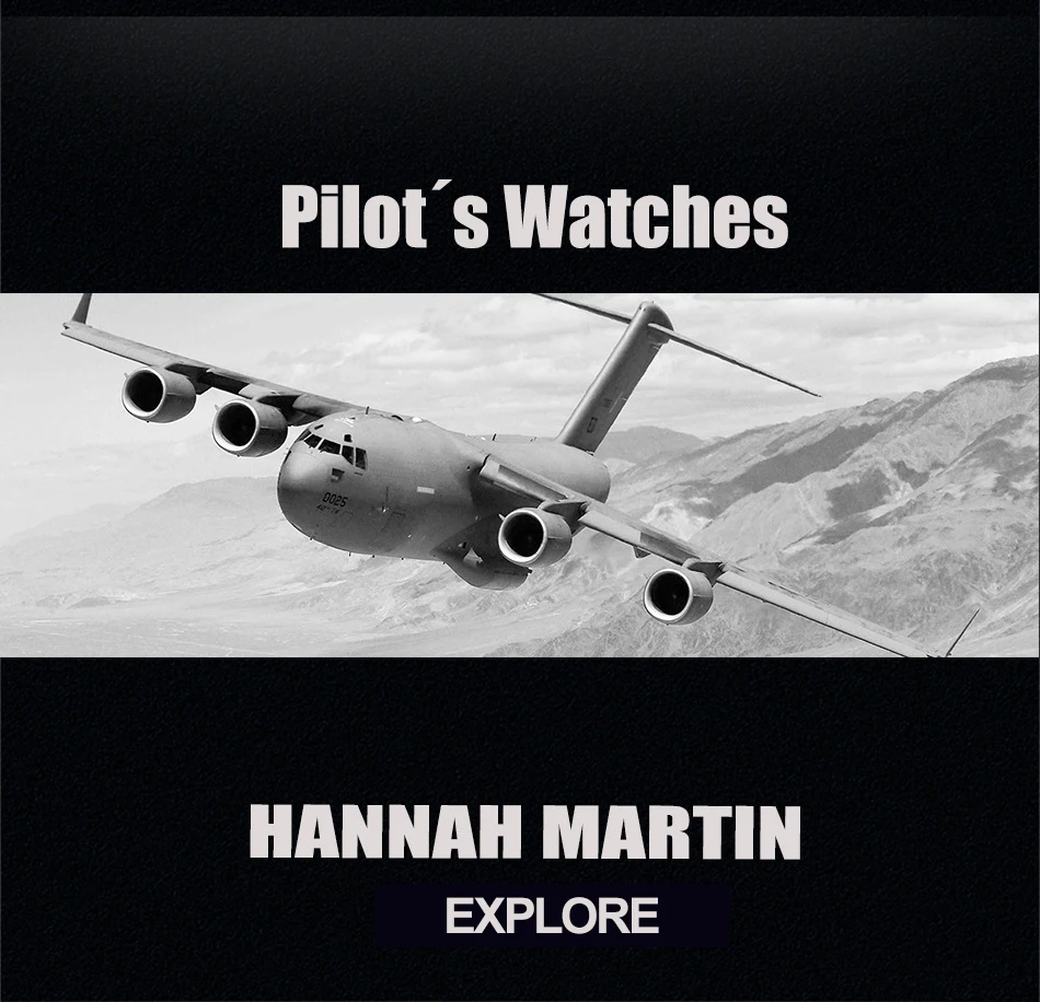 Airplane Sports Military Blue Dial Pilot Calendar Men Wristwatch Chronograph Fashion Casual Brand Army Brown Leather Watches