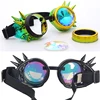 Hotselling Kaleidoscope Rainbow Glasses Men's Women's Sunglasses Rivet Steampunk Goggles Cosplay Vintage Gothic EDM Eyewear 5