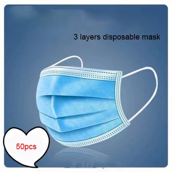 

3-layer adult disposable masks civilian masks anti-dust non-woven fabrics plus melt-blown cloth masks 10pcs/20pcs/30pcs/50pcs