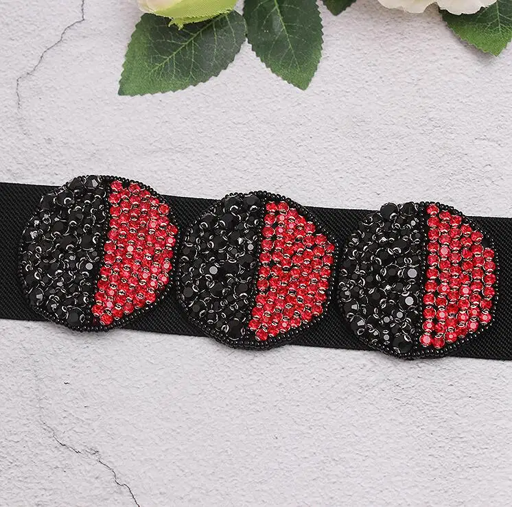Женские Подиумные модные blingbling Стразы с бисером широкие пояса женское платье Корсеты Пояс Ремни украшения широкий пояс R2417