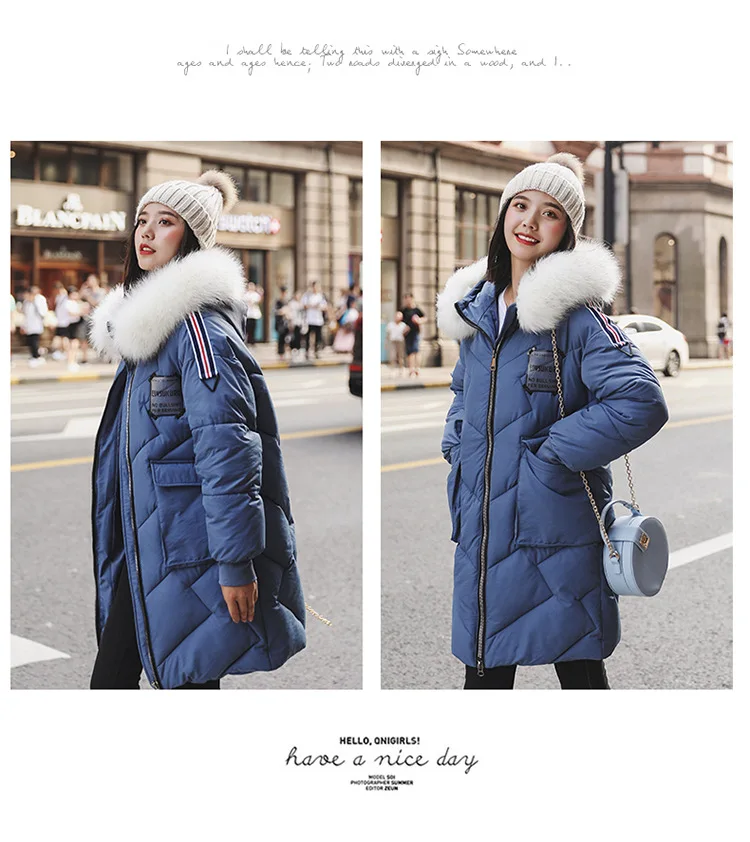 Для женщин Ins модная одежда, длинное пальто для девочек одежда из хлопка в новая Корейская версия